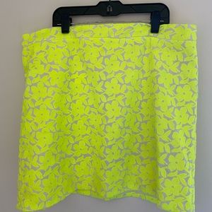 Neon J Crew mini Skirt